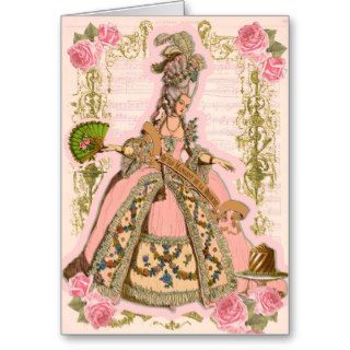 Pink Marie Roses Let Them Eat Cake Card