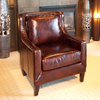 Elements Fine Home Furnishings Java Top Grain Leather Chair JAV SC SADD 1