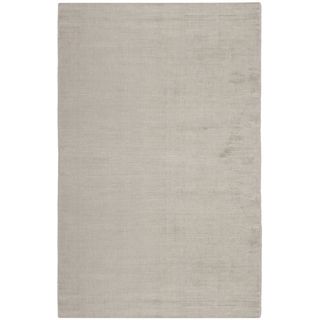 Hand knotted Mirage Light Silver Viscose Rug (4 X 6)