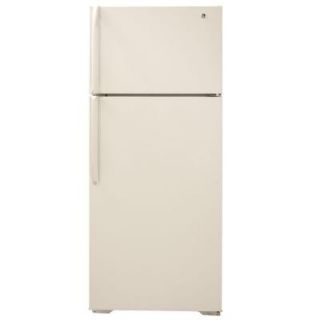 GE 18.1 cu. ft. Top Freezer Refrigerator in Bisque GTH18GCDCC