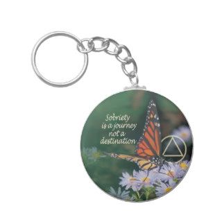 aa symbol with butterfly keychain