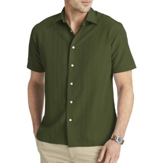 Van Heusen Short Sleeve Solid Shirt, Green, Mens