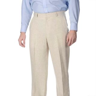 Henry Grethel Mens Flat Front Natural Suit Pants