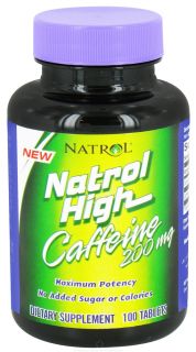 Natrol   Natrol High Caffeine 200 mg.   100 Tablets
