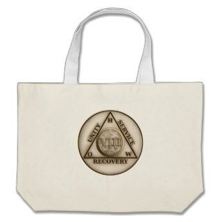 8 Year Sobriety AA Coin Medallion Tote Bag