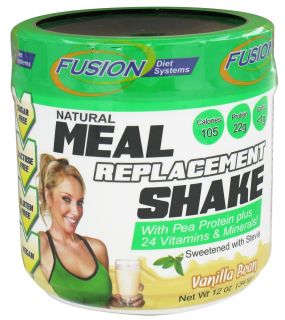 Fusion Diet Systems   Natural Meal Replacement Shake Vanilla Bean   12 oz.