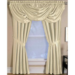 Versailles Rod Pocket Curtain Panel, Ivory