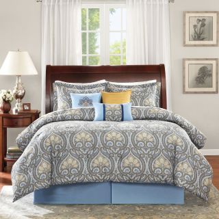 Madison Park Flora 7 pc. Paisley Comforter Set, Blue