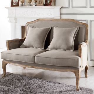 Baxton Studio Constanza Classic Antiqued French Loveseat