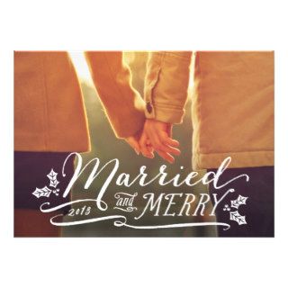 Married Christmas Landscape Holiday Photo Card