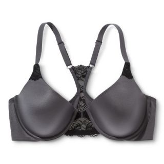 Self Expressions By Maidenform Womens T Back Demi Bra 5650   Carbon Gray 38B