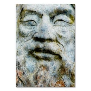 Man's Face Carved and Set in Stone Business Cards