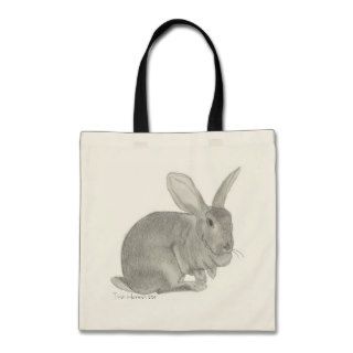 Flemish Giant Rabbit Sketch Bags