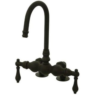 Deck mount Dark Oil Rubbed Bronze Clawfoot Lever Handle Tub Faucet