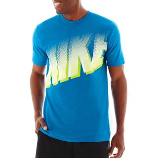 Nike Overlay Tee, Blue, Mens