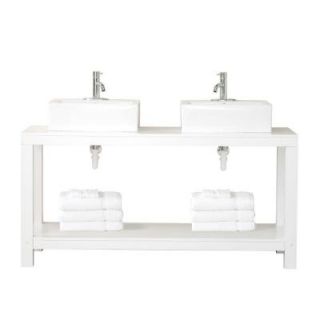 Home Decorators Collection Parsons 60 in. W Double Vanity in White  DISCONTINUED 0585300410