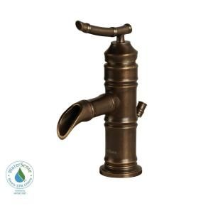 Pegasus Bamboo 4 in. Single Handle Low Arc Bathroom Faucet in Heritage Bronze 67109 8096H