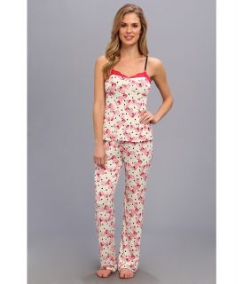 Betsey Johnson PJ Slinky Knit Set Womens Pajama Sets (White)