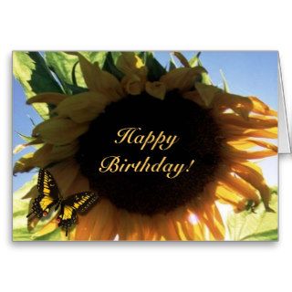 Sunflower, Happy Birthday Card