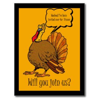 Thanksgiving Invitation Post Card Template