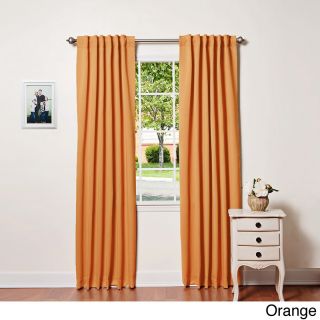 None Insulated Thermal Blackout 84 inch Curtain Panel Pair Orange Size 52 x 84