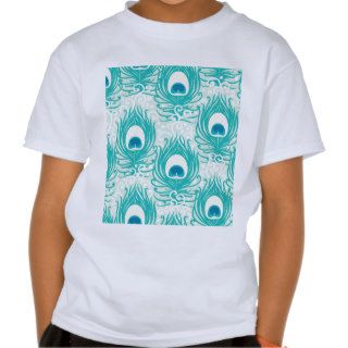 Peacock feathers pattern tshirts