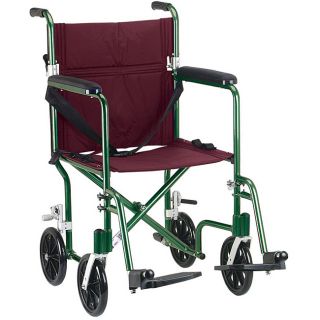Drive Medical Flyweight 19 Inch Lightweight Aluminum Transport Wheelchair