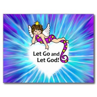 Let Go and Let God Post Card