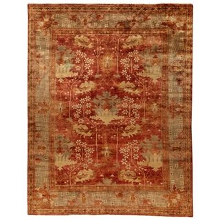 Safavieh Hand knotted Oushak Red/ Green Wool Rug (4 X 6)