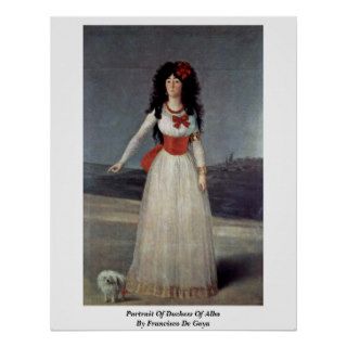 Portrait Of Duchess Of Alba By Francisco De Goya Poster