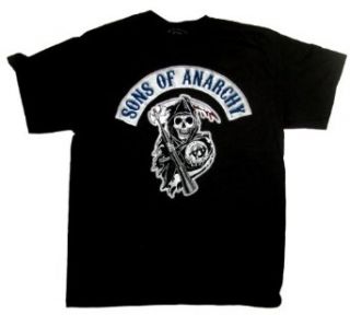 Sons of Anarchy Logo Reaper Men's Tee, Black Clothing