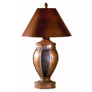 Copper and Burgundy Tulip Lamp (Set of 2) Bernards Lamp Sets