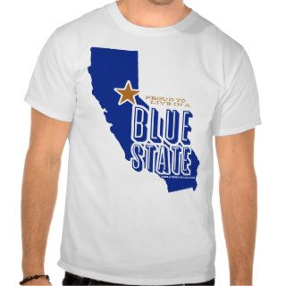 CA Blue State (stencil2 crisp) T shirt