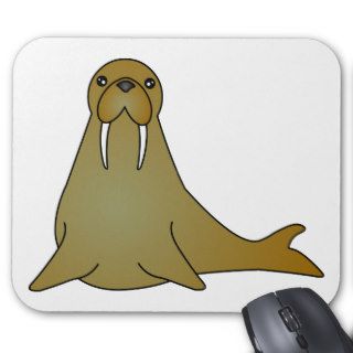 Cute Walrus Cartoon Mousepads