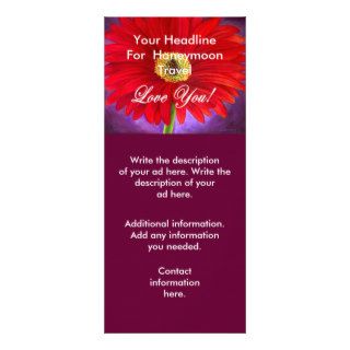 Red Daisy Flower Painting   Multi Rack Cards