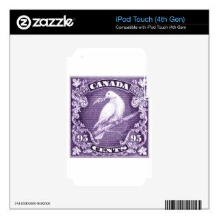 2000 Canada Peace and Love Dove Postage Stamp Skin For iPod Touch 4G