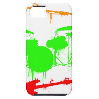 Paint Splatter Musical instruments Band Graffiti Case For The iPhone 5