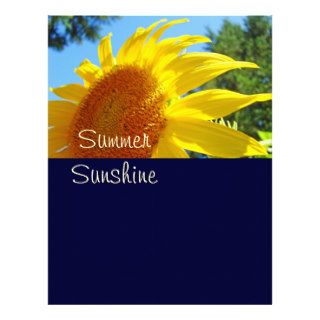 Summer Sunshine Scrapbook Themed paper Sunflower Letterhead Design