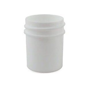 Box of 12 1/2 Oz Clear or White Cosmetic Ointment Jars with Your Choice of Lids (White with white smooth lid) Health & Personal Care