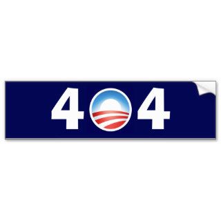 Obama 404 Clueless   File Not Found Bumper Stickers