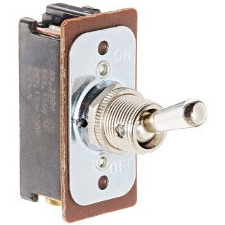 NSI Industries 78280TS Toggle Switch, Maintained Contact and Single Pole, On Off Circut Function, SPST, Brass/Nickel Actuator, 16/8 amps at 125/250 VAC/DC, Screw Connection Electronic Component Toggle Switches