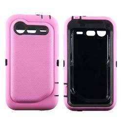Black/ Pink Hybrid Case for HTC Droid Incredible 2 Eforcity Cases & Holders