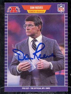 1985 Pro Set Dan Reeves #114 Autographed Auto Card JSA Sports Collectibles