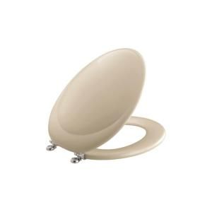 KOHLER Revival Elongated Closed Front Toilet Seat in Mexican Sand K 4615 BN 33