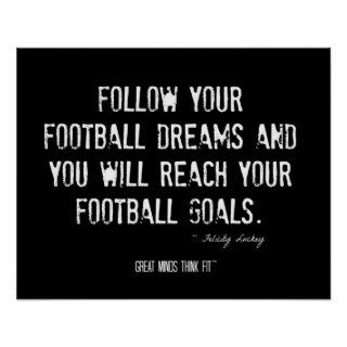 Football Poster with Goals and Dreams Quote