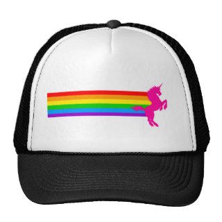 Corey Tiger 80s Retro Vintage Rainbow Unicorn Trucker Hats