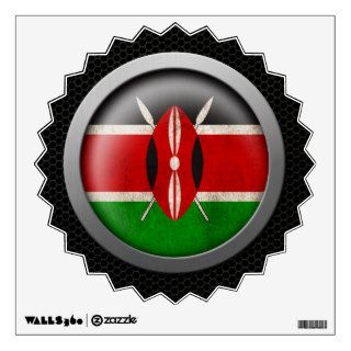 Steel Mesh Kenyan Flag Disc Graphic Room Graphics
