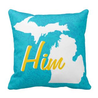 Personalized Michigan State Or Any Color Pillow