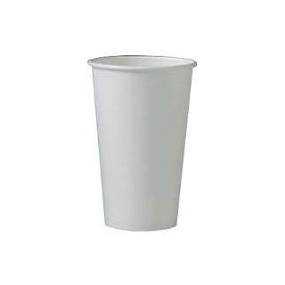 50 Sets 12 oz Paper Coffee Cup Solo Disposable White Hot Cup with Cappuccino LIDS Kitchen & Dining