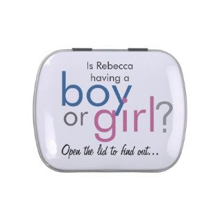 Gender Reveal Baby Shower Color Candy Game Favor Candy Tin